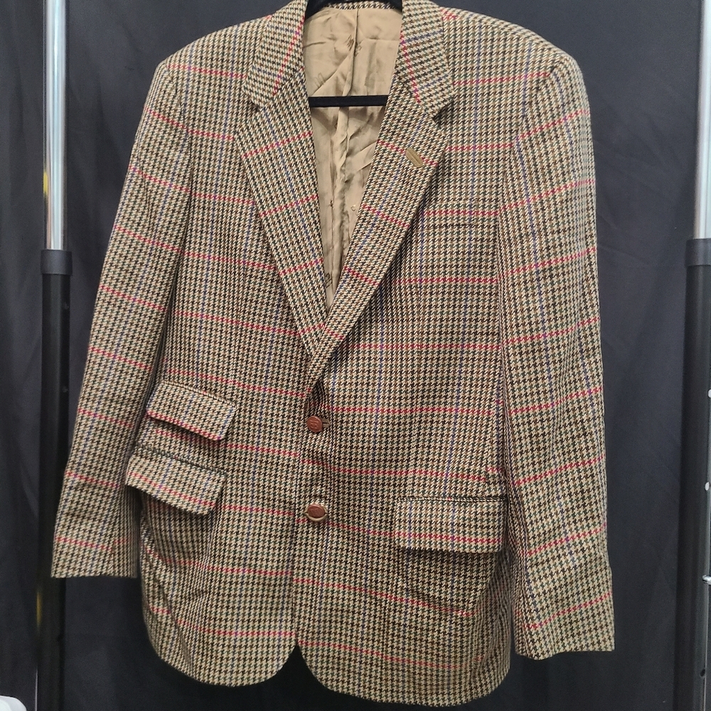 DAKS LONDON TAILORED VINTAGE BRITISH TWEED HUNTING JACKET 40 (EXCELLENT)